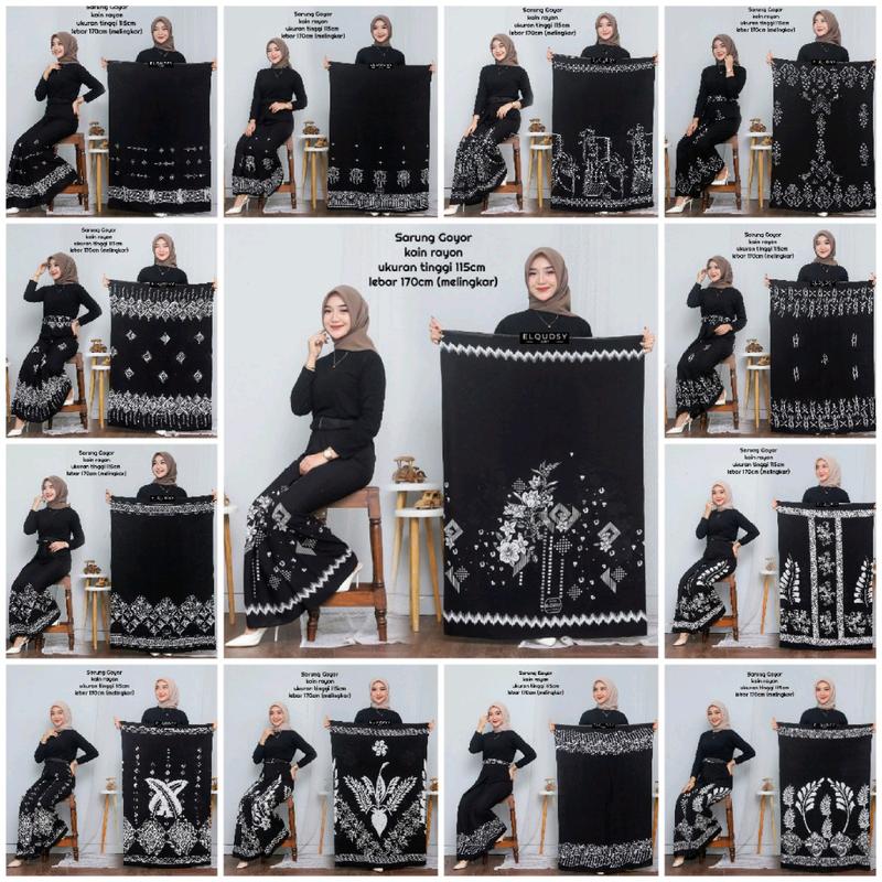 PREMIUM SARUNG SANTRI PUTRI / SARUNG SANTRI WANITA / SARUNG GOYOR WANITA Rayon Batik Muslim Dewasa Nyaman 3