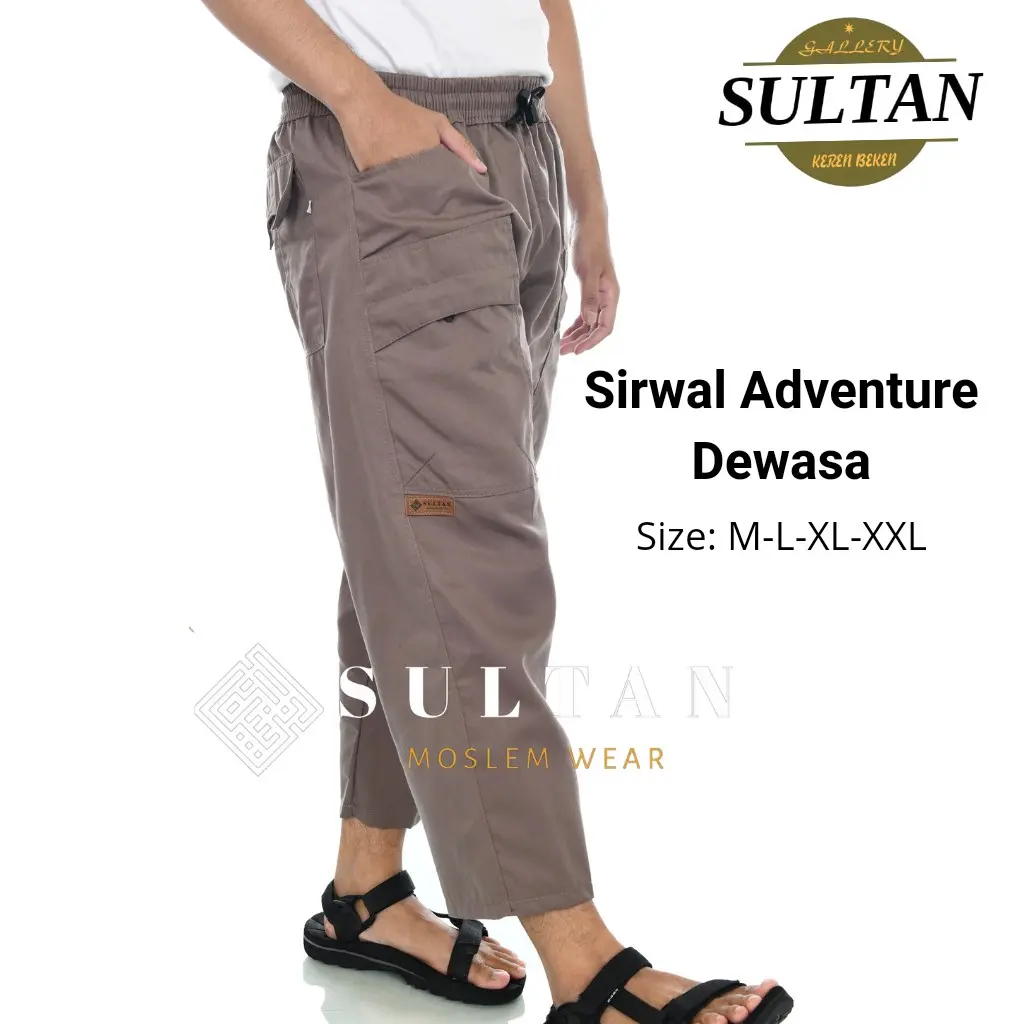 Celana Sirwal Dewasa Adventure outdoor Laki Laki Pria Dewasa M L XL XXL bahan drill