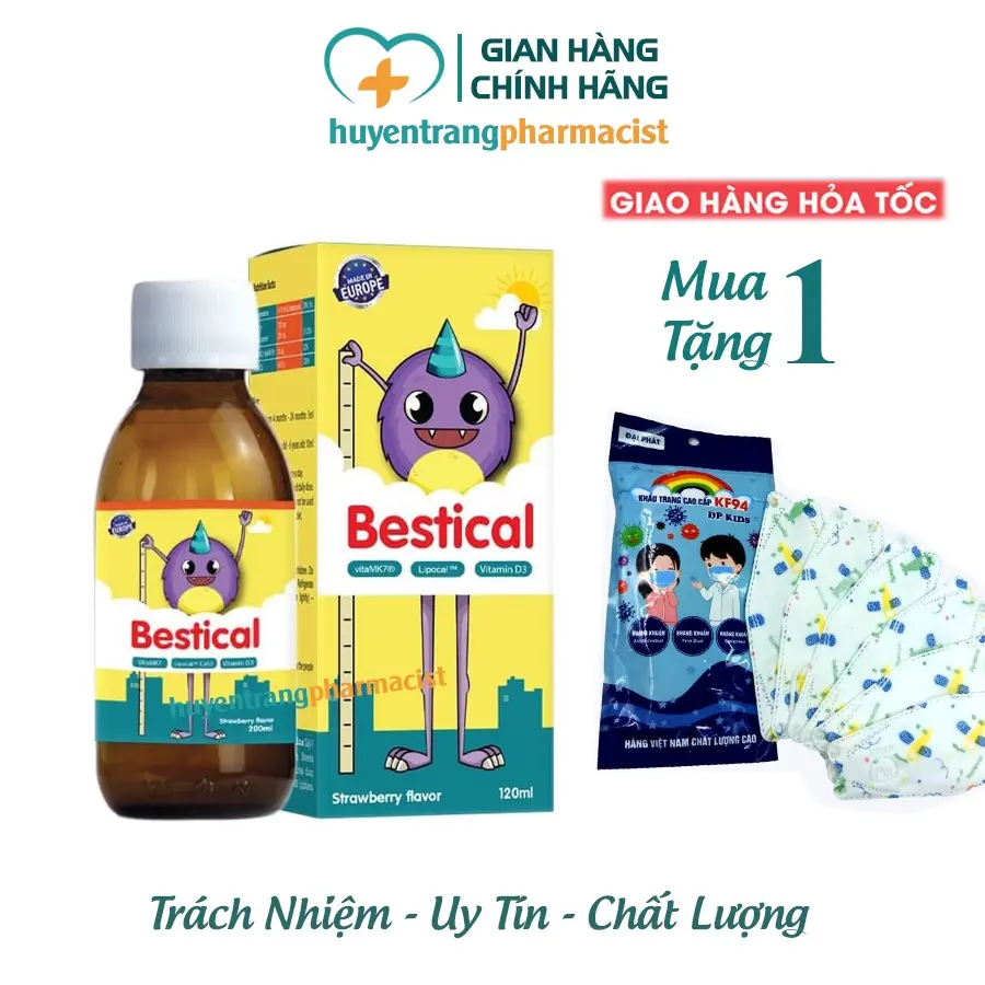 Canxi Bestical cho trẻ em giúp xương và răng chắc khoẻ