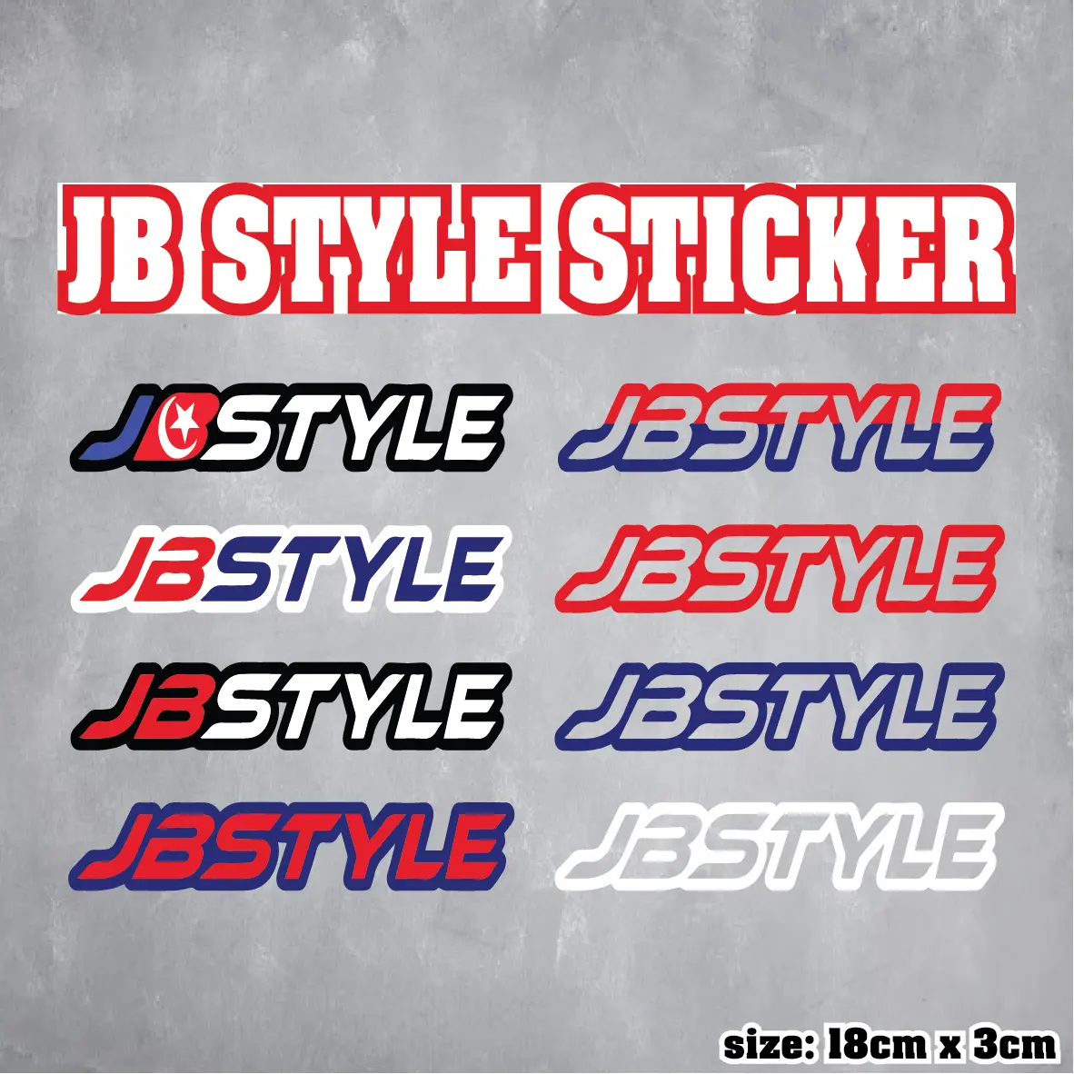 STICKER JB STYLE (Cutting Sticker) 8 DESIGNS TO CHOOSE & ALL READY ...