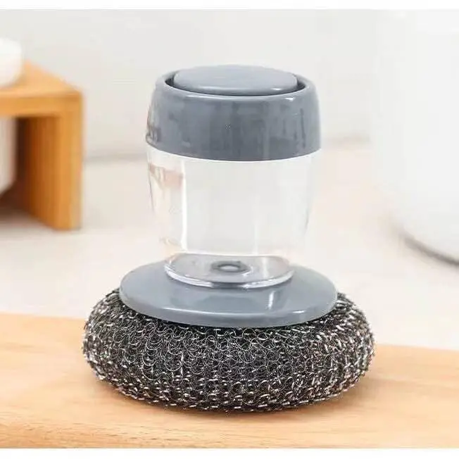 Dụng cụ cọ rửa đa năng, cọ xoong nồi, cọ bếp, cọ rửa bát đĩa có bình chứa tiện lợi HUMY