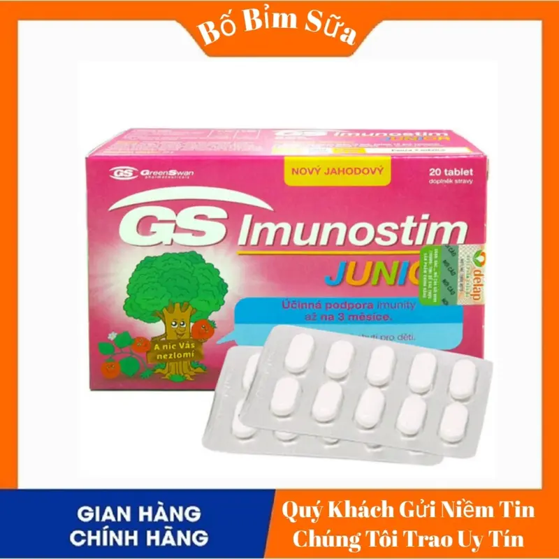 GS IMUNOSTIM Hỗ Trợ Giảm Viêm Mũi, Họng, Đường Hô Hấp Trên Khoẻ Mạnh Hộp 20 Viên Hàng Công Ty Chính Hãng 1