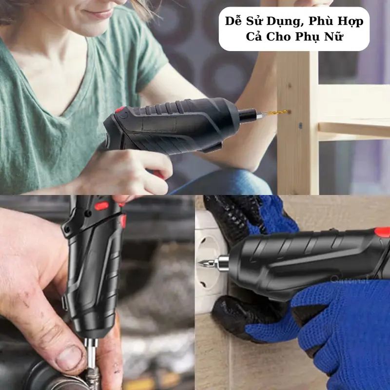 Bộ Khoan Vít Điện Cầm Tay 47 Chi Tiết Gập xoay 180 độ linh hoạt Pin tích điện mạnh mẽ - Đa Năng, Hỗ Trợ Tối Ưu Mọi Công Việc 7
