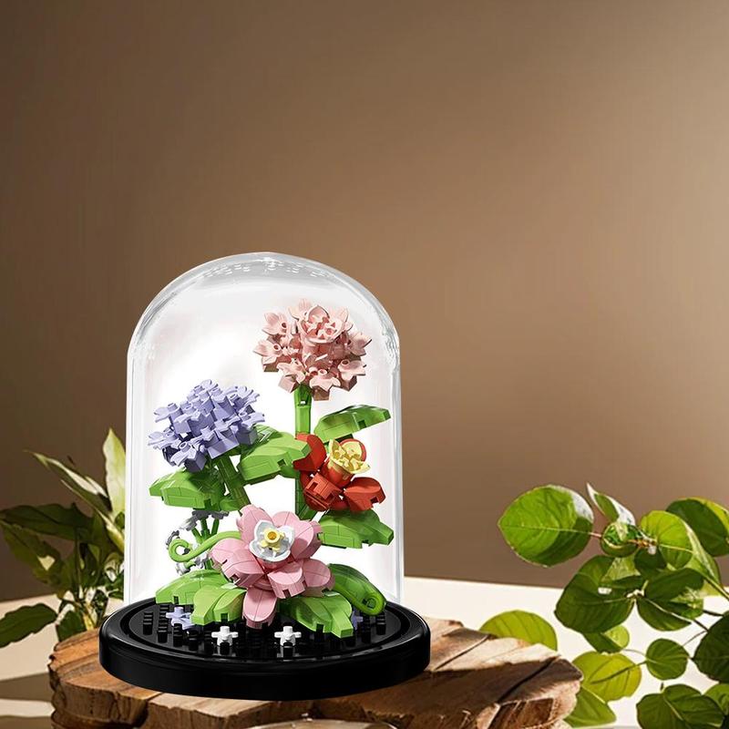 Product Introduction of 1 Set Plastic Building Blocks Flower Box Immortal Flowers Blocks Assembly Simulated Compatible F1N6 30