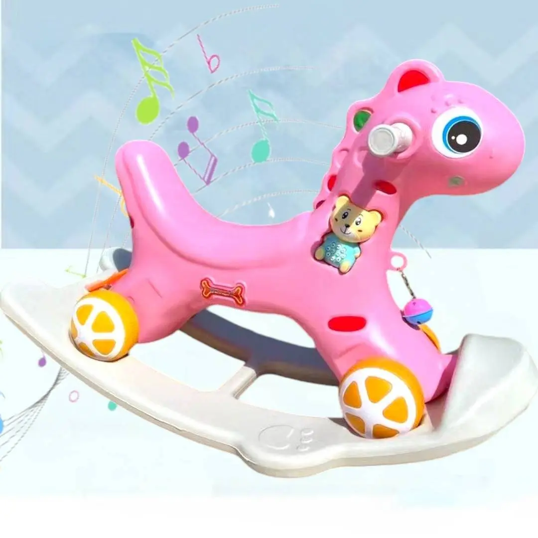 Baby Rocking horse ride on toy dual use with music and lights Rocking Horse Ride Kids Rocking Horse