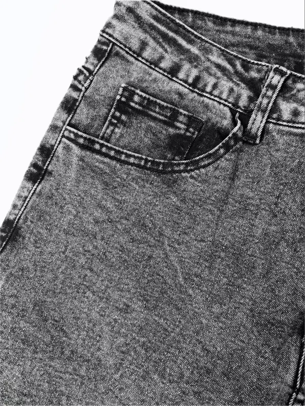 【Plus Size】 Solid Color Button Fly Flare Leg Jeans, Casual Pocket Design Bell Bottom Trousers for Daily Wear, Women's Bottoms for All Seasons 6