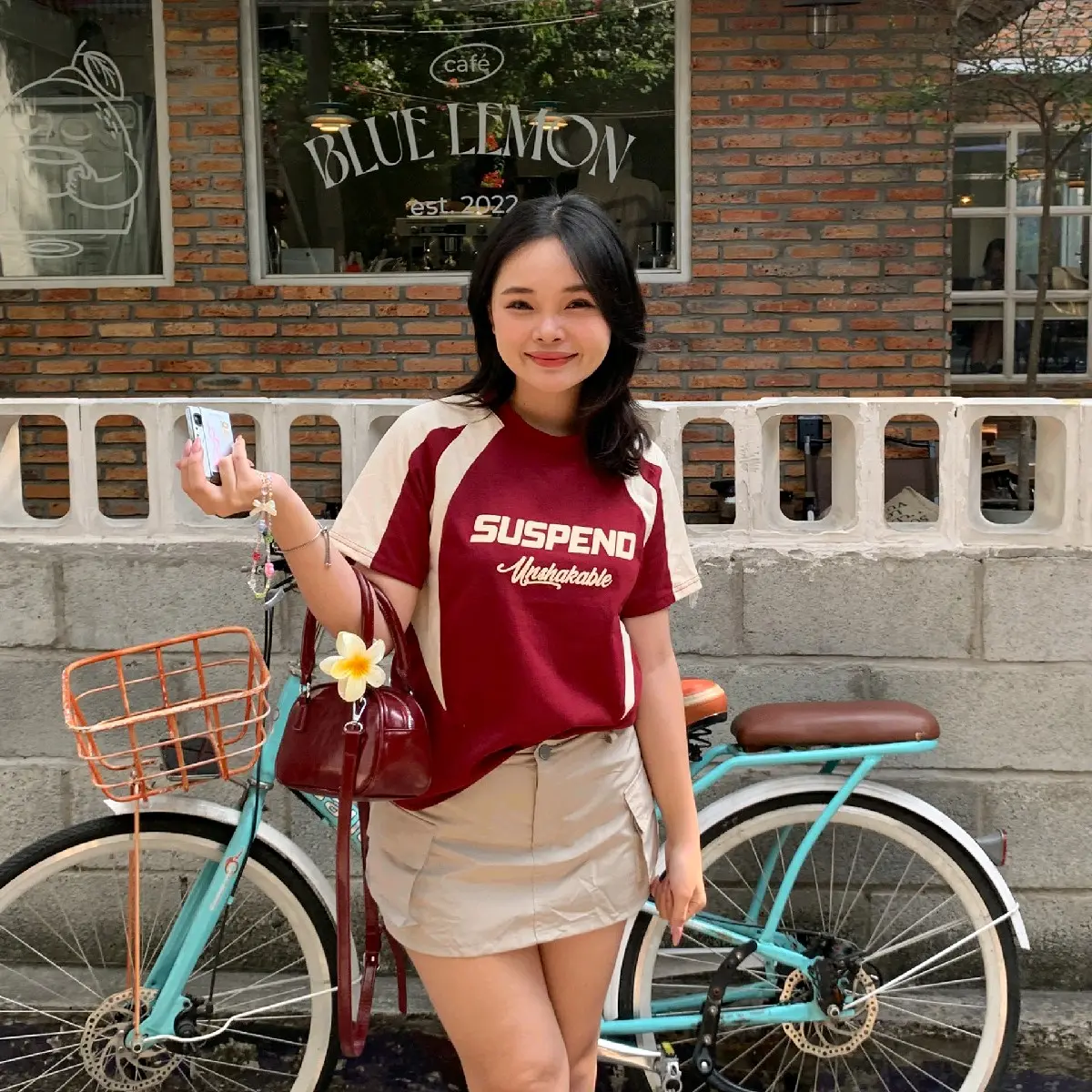 Áo babytee phối sọc sườn in chữ nổi