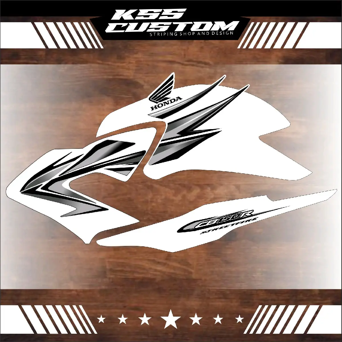 STRIPING CB150R OLD LAMA - STRIPING LES STIKER HONDA CB 150R LAMA - STRIPING CB150R VARIASI CUSTOM