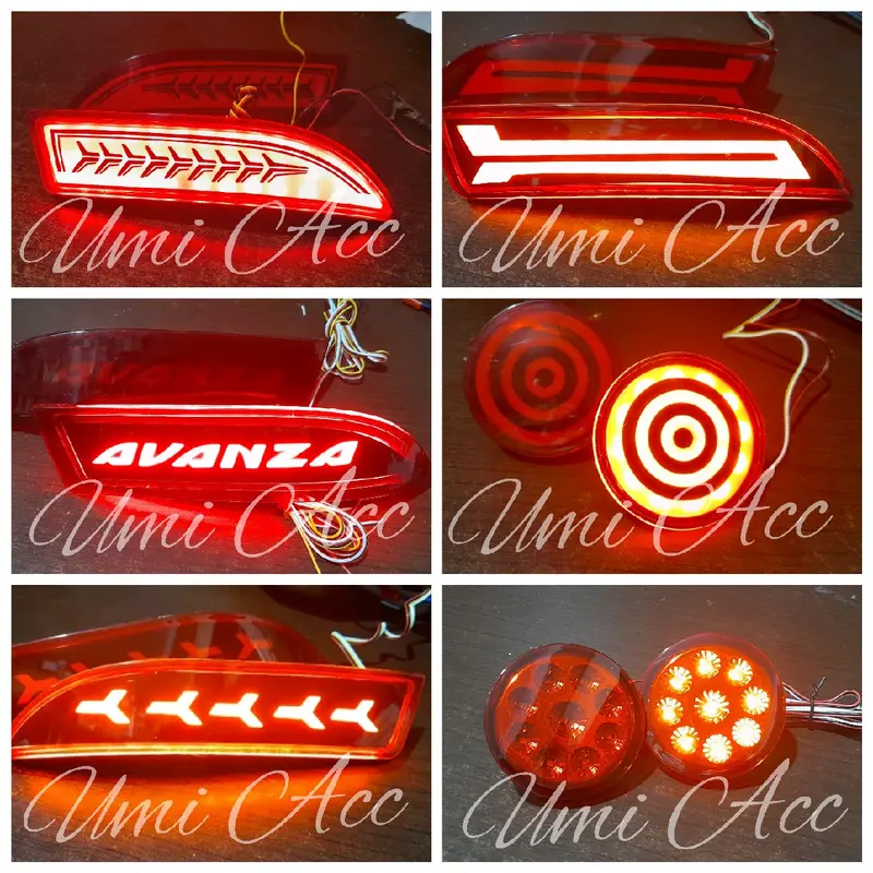 Lampu Led Bumper Belakang All New Avanza Xenia Veloz Reflektor Bumper Avanza 2012-2022 Car 0