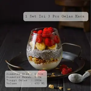 1 Set Isi 3 Pcs Gelas Citinova Tuscany - Gelas Kaca / Gelas Dalgona / Gelas Jus / Gelas Susu coquette  glass