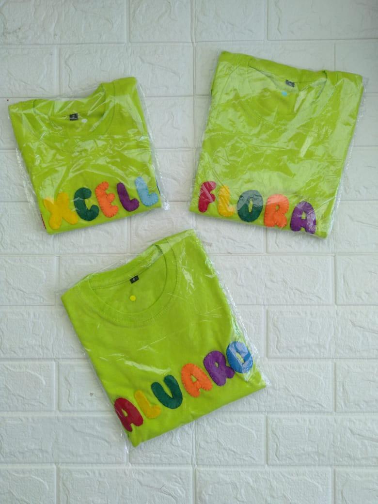 Product Introduction of kaos nama anak bahan Katun kombad adem untuk anak laki-laki dan perempuan usia 0-13 tahun lengan pendek 23