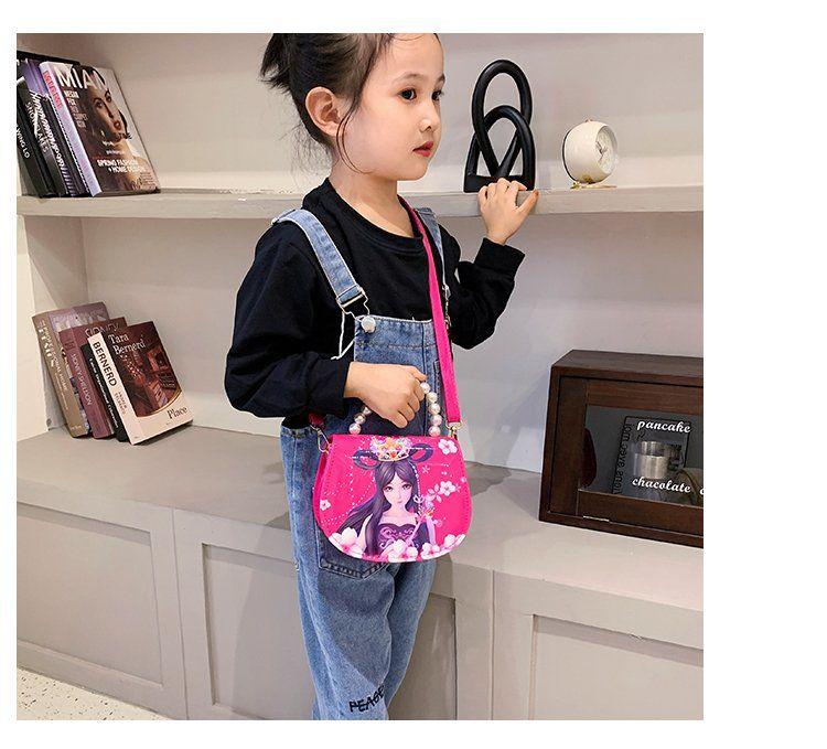 Product Introduction of Beg Bahu Tunggal Kanak-kanak Puteri Ais Baharu Gadis Kecil Yang Comel Gaya Puteri Korea Beg Utusan Tangan Mutiara Luoli Sangat Comel 10