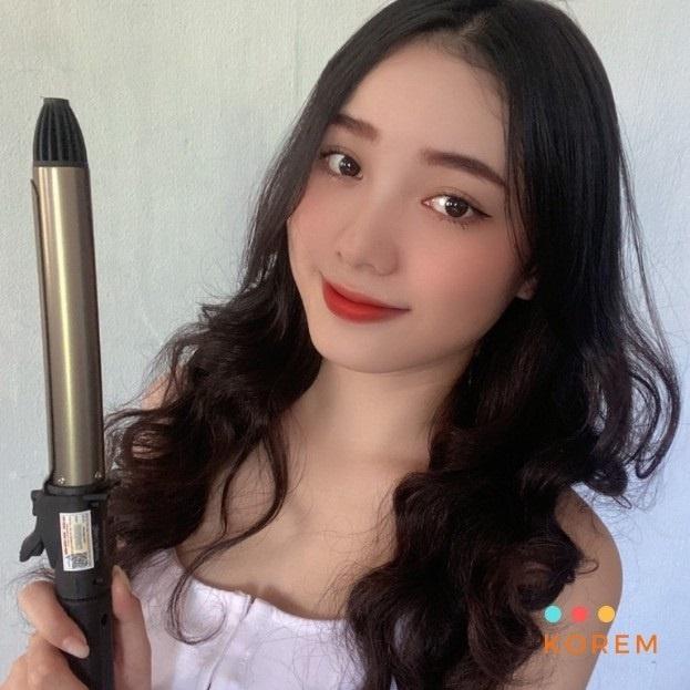 Máy uốn tóc làm xoăn xoay trục cao cấp  DETI SHOP