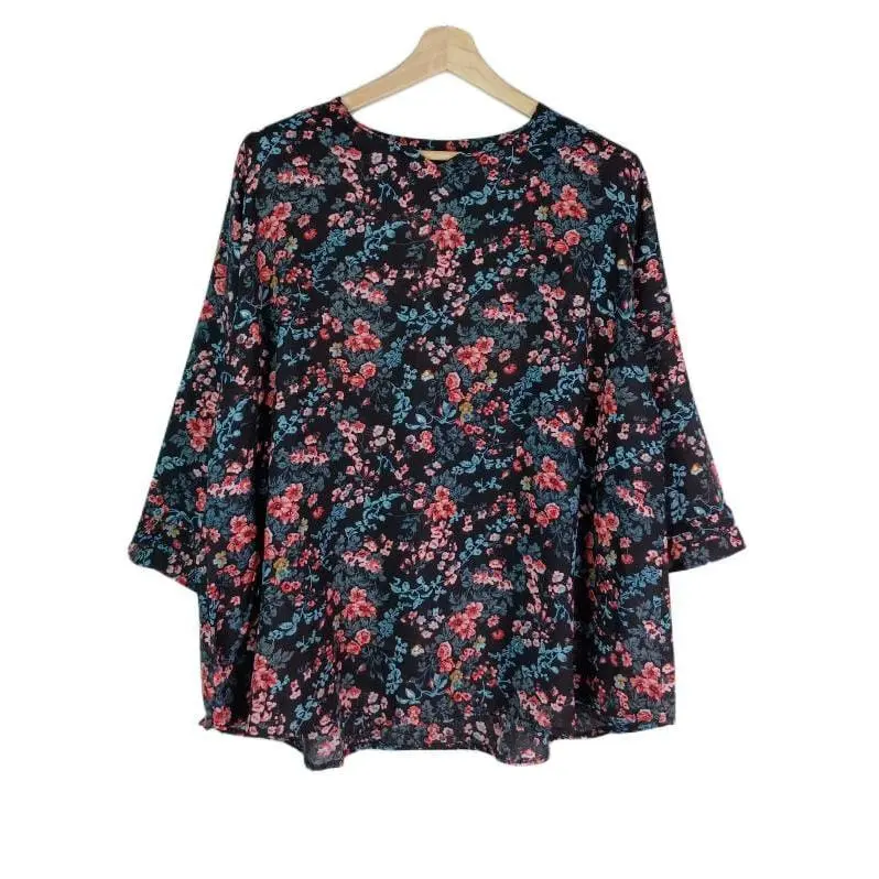 Atasan BIG SIZE Rayon Florish Lengan 7/8 SUPER JUMBO XXXXXL LD 130 CM 5XL LD 110 CM XXL 4024# 4025# 4238# 4239#