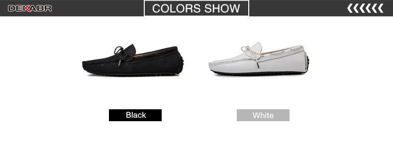 Product Introduction of DEKABR Fashion Spring and Autumn Style Soft Moccasins Men Loafers High Quality Leather Shoes Men Flats Driving Shoes Big Size 39