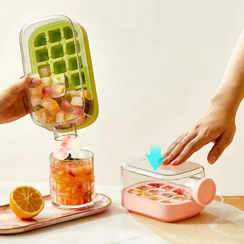 Ice Cube Bottle With Lid Pressing Mould Food-grade 2-in-1 Ice-making Straw Dual-purpose Silicone Ice Kettle Outdoor Beverage Cup Kitchen Portable 4