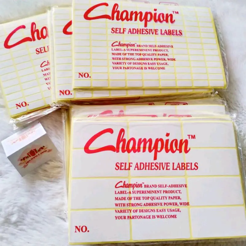 Label undangan / Tempelan harga / Label no 103 dan 112 / stiker kertas Champion / Self