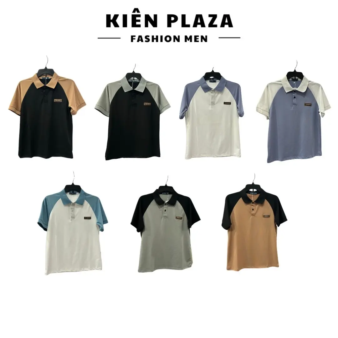 [ TẶNG QUẦN SỊP] Áo POLO phối tay vải thun cá sấu lạnh 8 bản phối Menswear Nam Có Cổ Shirt