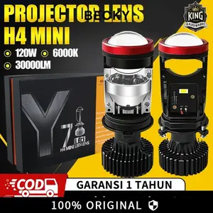 ✅Garansi 5 tahun✅Lampu Led Mobil Dan Motor Y7D H4 130Watt /Super Bright 100-150 Watt / MINI PJECTOR PROJIE Y7 SUPER BRIGHT lampu depan sepeda motor laser