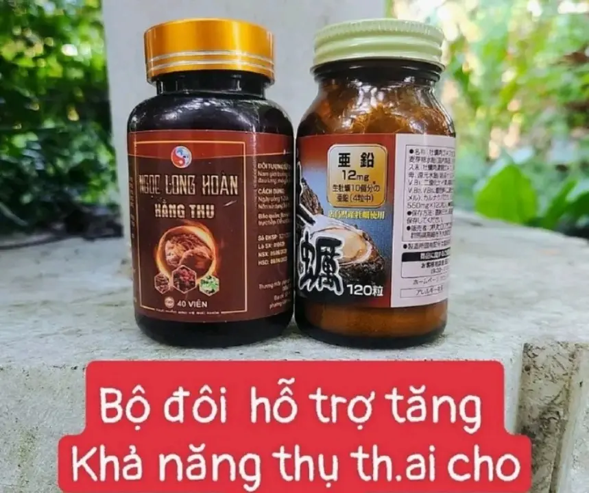 Bộ đôi hỗ trợ tăng khả năng thụ th.ai gồm viên uống Ng.ọc Long Hoàn và tinh chất hâu nhật