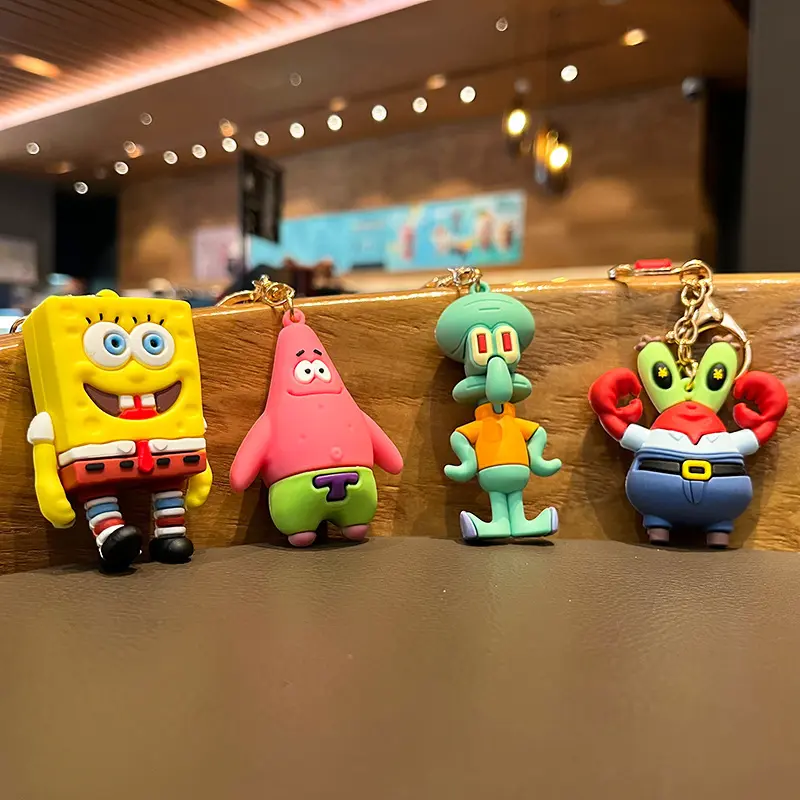 SpongeBob SquarePants Toys Keychain Bag Pendant Anime Patrick Star ...