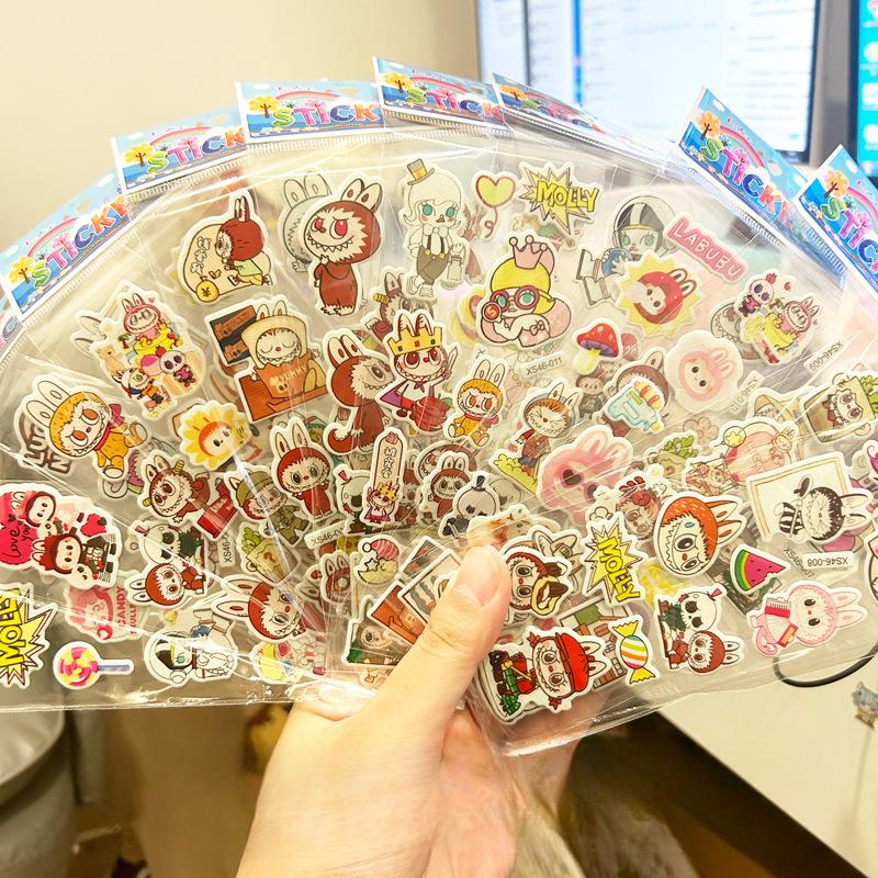 Labubu Pc Sticky Labubu Bubble Sticker Children's Stickers Three-Dimensional Sticky ...