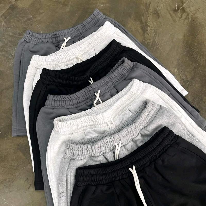 combo 5 quần short nỉ rẻ nhất tiktok Menswear Nam đen s thường Kem