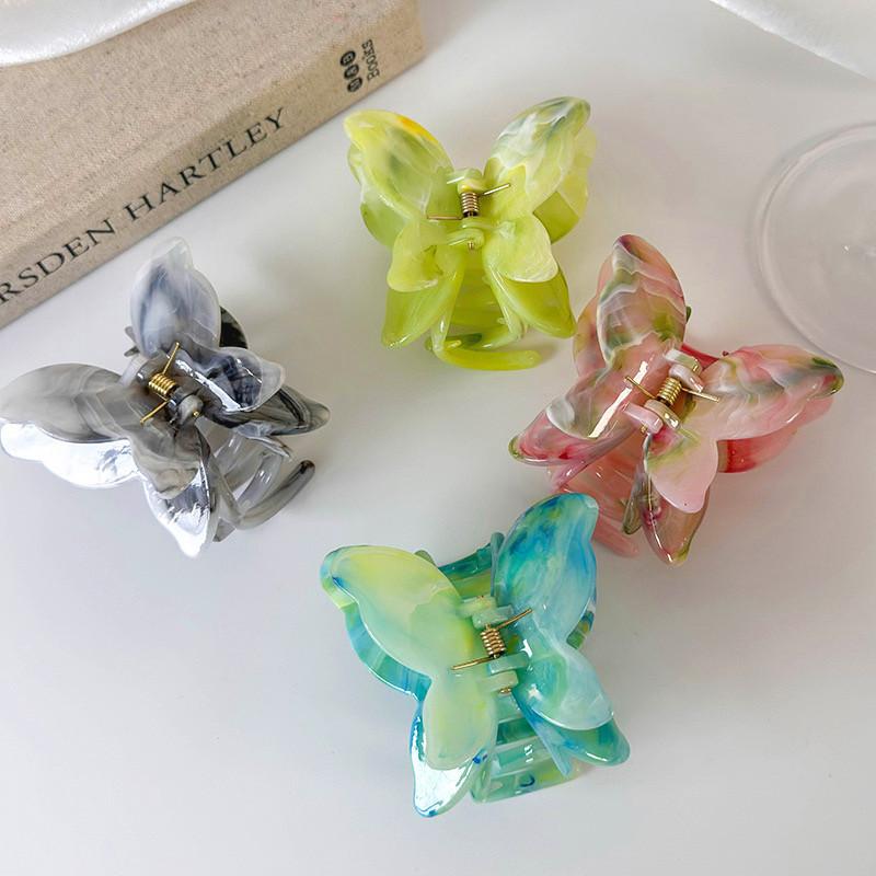 Product Introduction of ED - 6.5CM JEPITAN RAMBUT BUTTERFLY MARBLE FASHION KOREAN PREMIUM / JEDAI KUPU KUPU GLOSSY DOUBLE WINGS 8