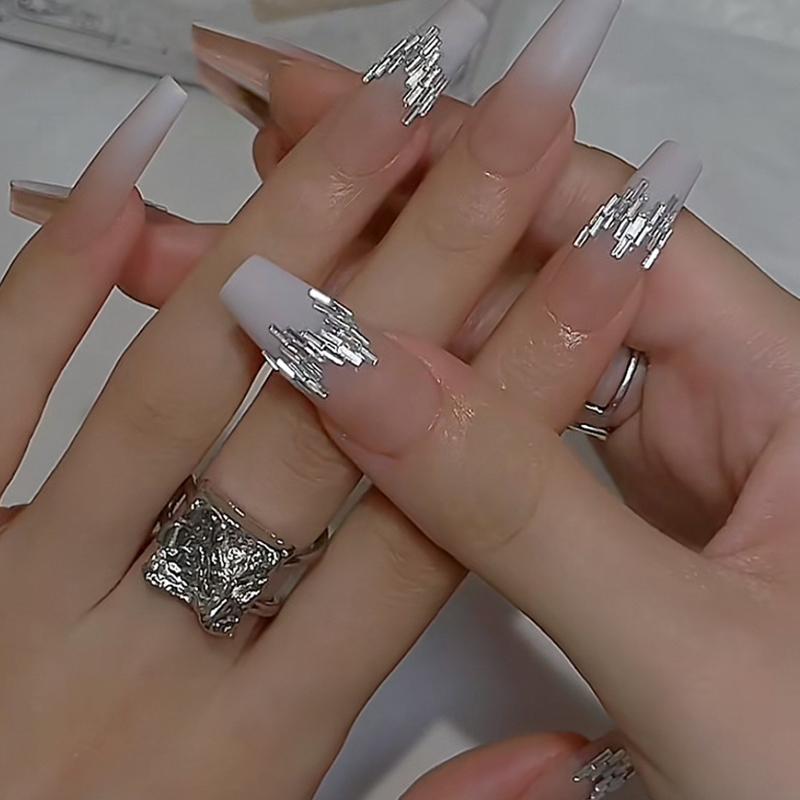 Product Introduction of Đồ Trang Trí Móng Tay Nghệ Thuật Hình Chữ Nhật Mini Phản Quang Lấp Lánh 50 Cái, Màu Trắng, Dải, Để Làm Móng 27