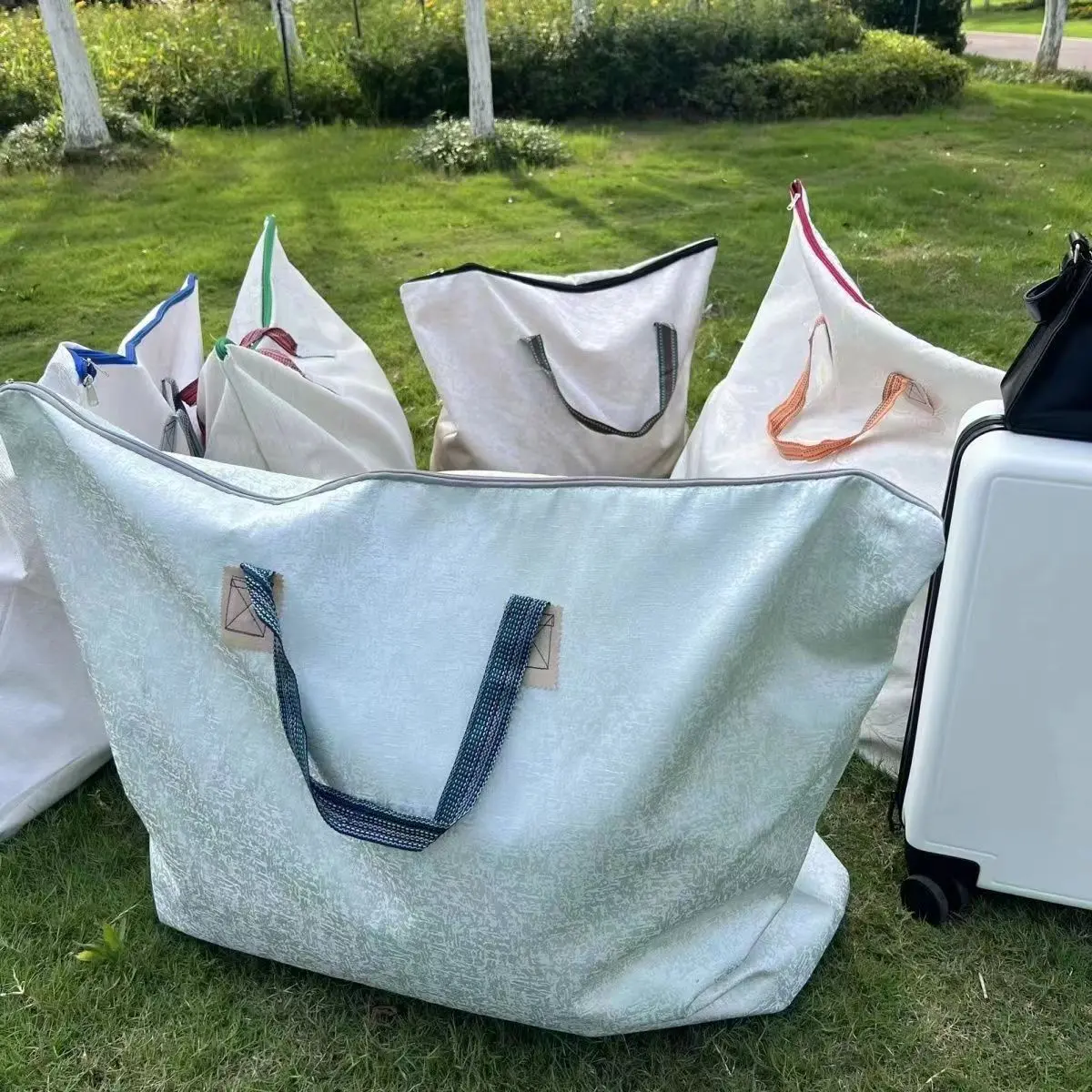 Beg Penyimpanan, Beg Bergerak, Beg Sandang Tebal, Kalis Air, Sesuai untuk Kuilt Rumah dan Pakaian, Kapasiti Besar bekas  simpan baju beg  guni  besar  berzip Supplies