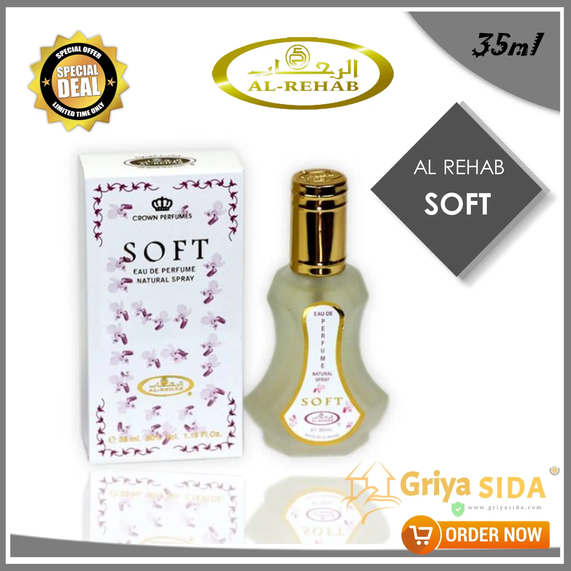 Parfum al rehab Soft 35ml original minyak wangi alrehab spray PROMO!