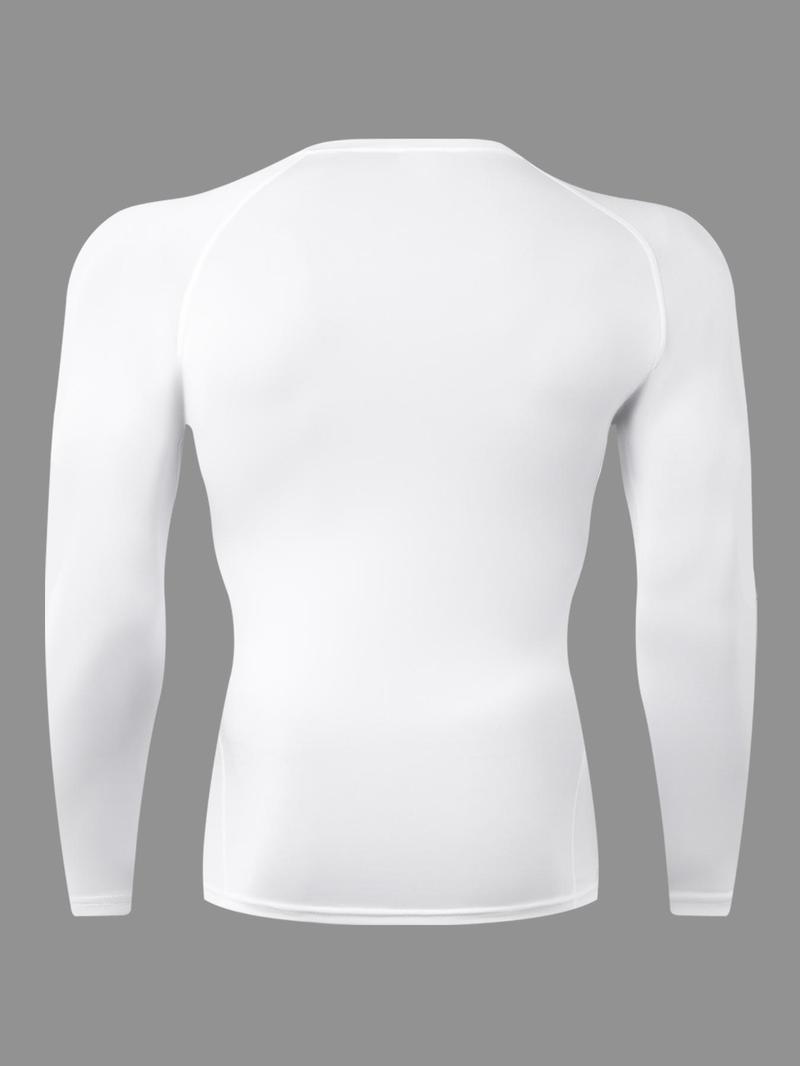 Product Introduction of Men's Cross Print Round Neck Long Sleeve Tee, Breathable Quick Drying T-shirt for Gym Workout Running, Men's Top for Spring & Fall 6