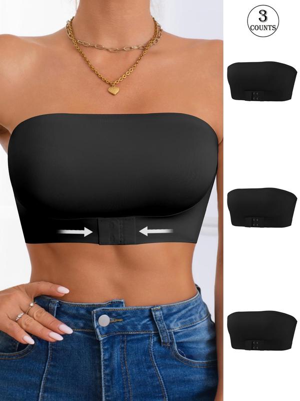 Women's Solid Color Wireless Strapless Bra, Breathable Comfortable Bra, Women's Lingerie for Daily Wear 6