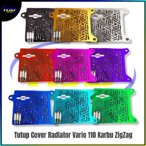 Tutup Cover Radiator Vario 110 Karbu Model Zigzag AJV High Quality