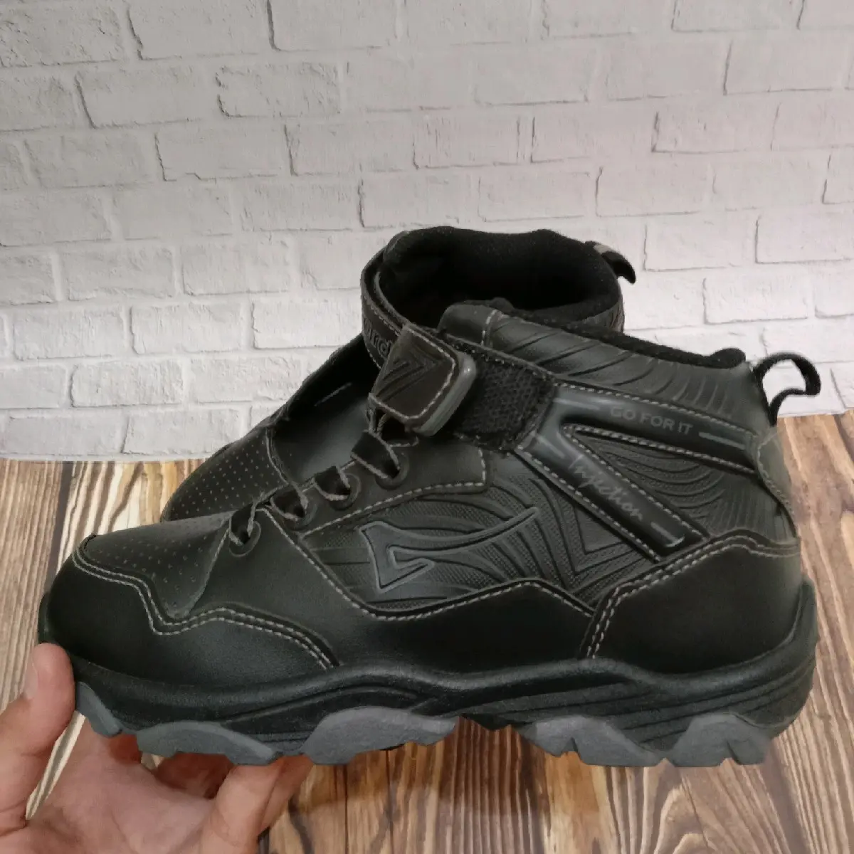 Sepatu Sekolah anak full hitam size 32
