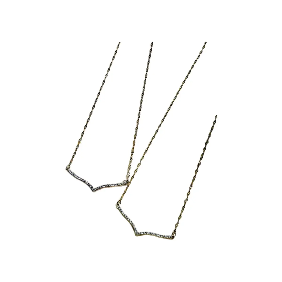 Kalung titanium fuji permata rantai nuri Aksesoris Gold