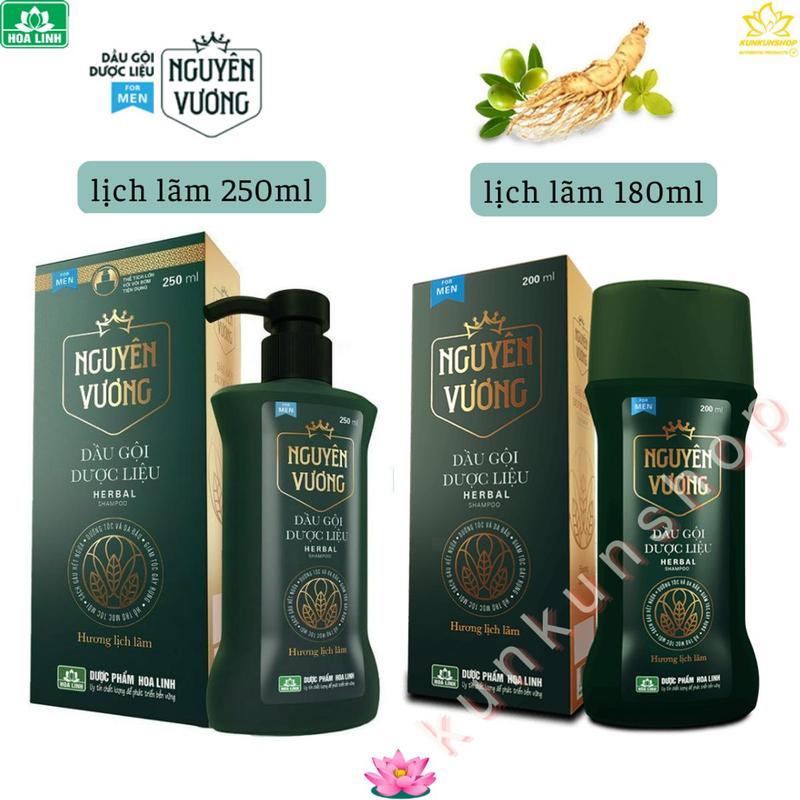 dầu gội thảo dượċ Nguyên Vương for MEN chai 250ml mẫu mới hương lịch lãm, tóc chắc khỏe mềm mại chính hãnġ dượċ phẩm Hoa Linh