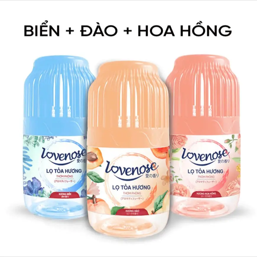 ( combo 3 ) LỌ Toả Hương LOVENOSE thế hệ mới 180ml làm thơm phòng , khử mùi hôi trong phòng . Dầu Thơm Phòng Dầu Thơm