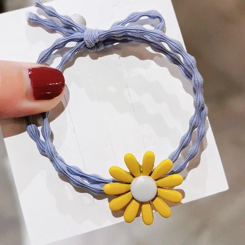 Product Introduction of Colorful Hair Ties Cute Sunflower Hair Bands for Women 5