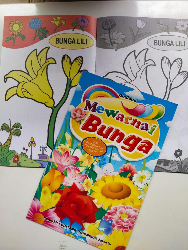 Product Introduction of Buku Mewarnai TK Budiono Gambar Bunga Edisi Reguler 1