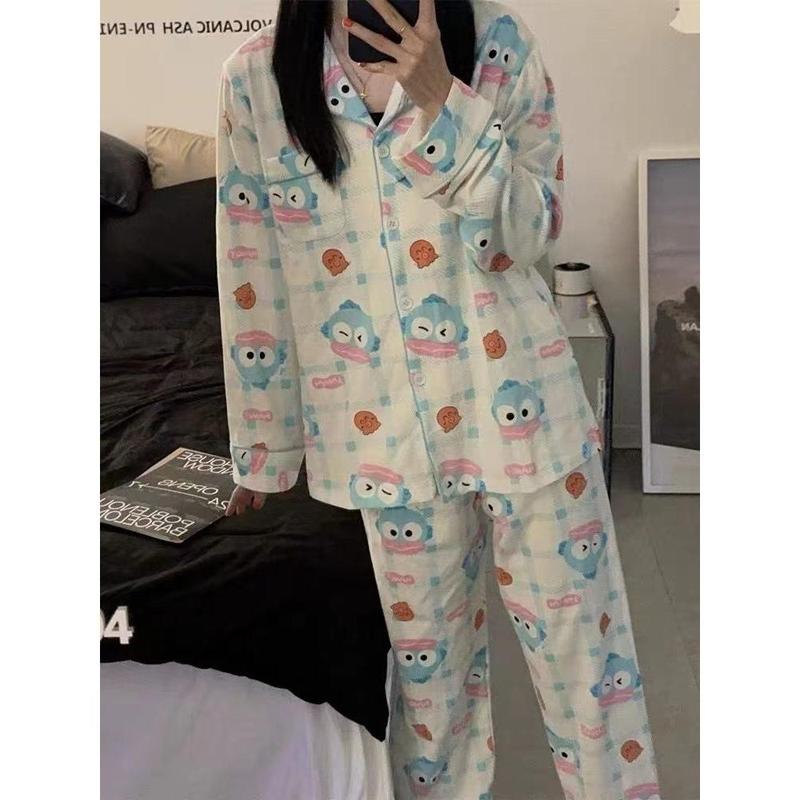 Đồ Ngủ Cá Hề Hoạt Hình, Dễ Thương, Dành Cho Nữ, Bộ Sưu Tập Mùa Xuân Và Mùa Thu, Quần Dài Tay, Hình Ảnh Cao Cấp, Thích Hợp Cho Sinh Viên Ký Túc Xá Và Mặc Nhà, Có Thể Mặc Ngoài Trời 2