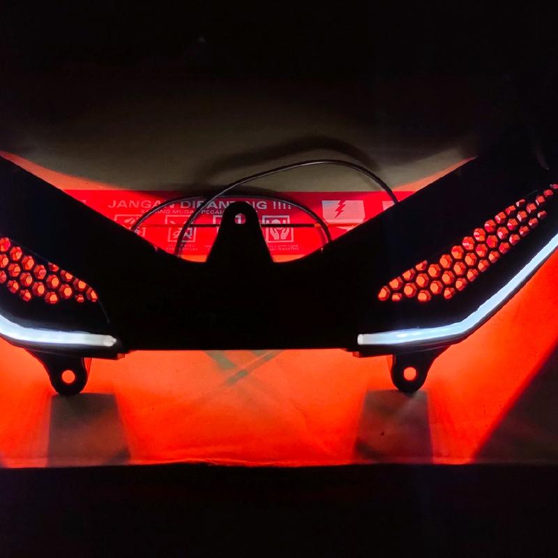 MATA GABAN MX KING 150 LED AUDI DRL Lampu Motor 7