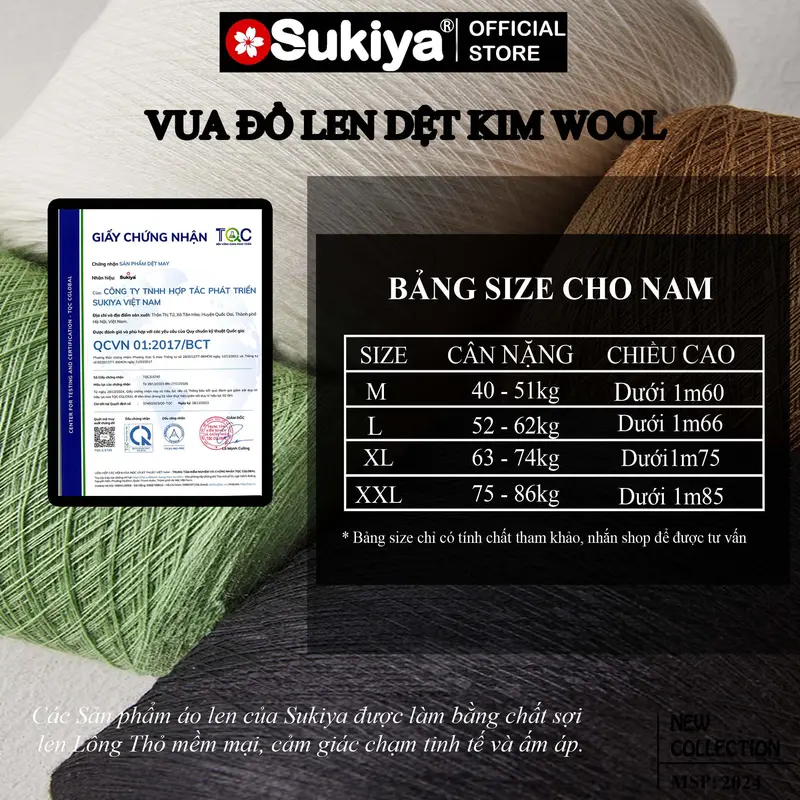 Áo ghile Len Nam SUKIYA Chất Len Lông Thỏ Cao Cấp mềm Mịn AL31 aolennam 7