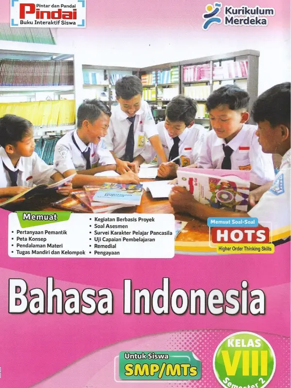 Buku LKS Bahasa Indonesia kurikulum Merdeka Kelas 8 SMP/MTs  Semester 2 3
