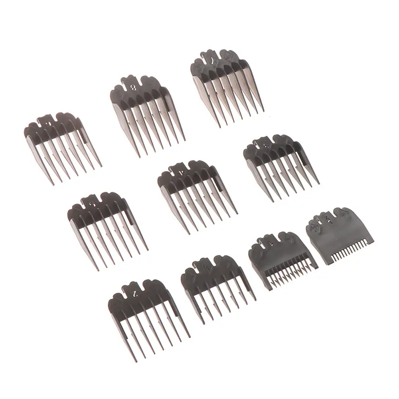10PCS Hair Clipper Combs Guide Kit Hair Trimmer Guards 1.5-25MM Salon Tools