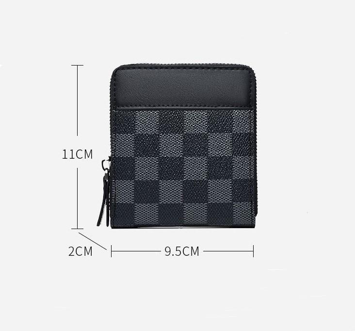 Product Introduction of Ví nam có khóa kéo thiết kế caro sang trọng da chống xước, bóp nam kéo khóa cao cấp có ngăn rút thẻ nhanh Wallet Hình Chữ Nhật Nhiều Ngăn Da Kem 0