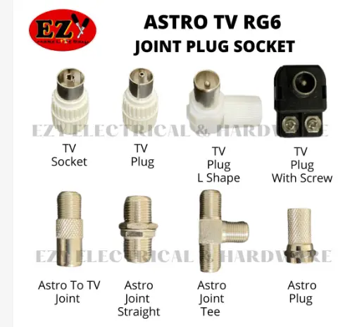 ASTRO TV RG6 JOINT PLUG SOCKET