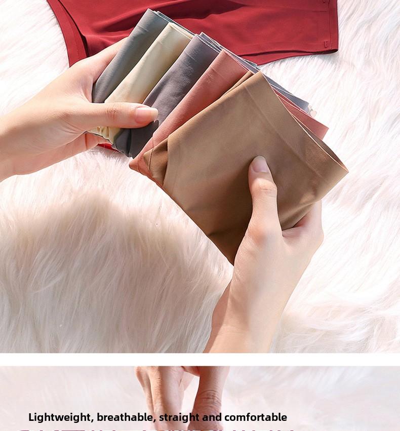Product Introduction of Quần Lót Lụa Lạnh Không Đường May, Bán Chạy Mùa Hè, Dành Cho Nữ, Thoáng Khí, Cạp Thường, Quần Lót Nữ Xuất Khẩu Một Mảnh 3