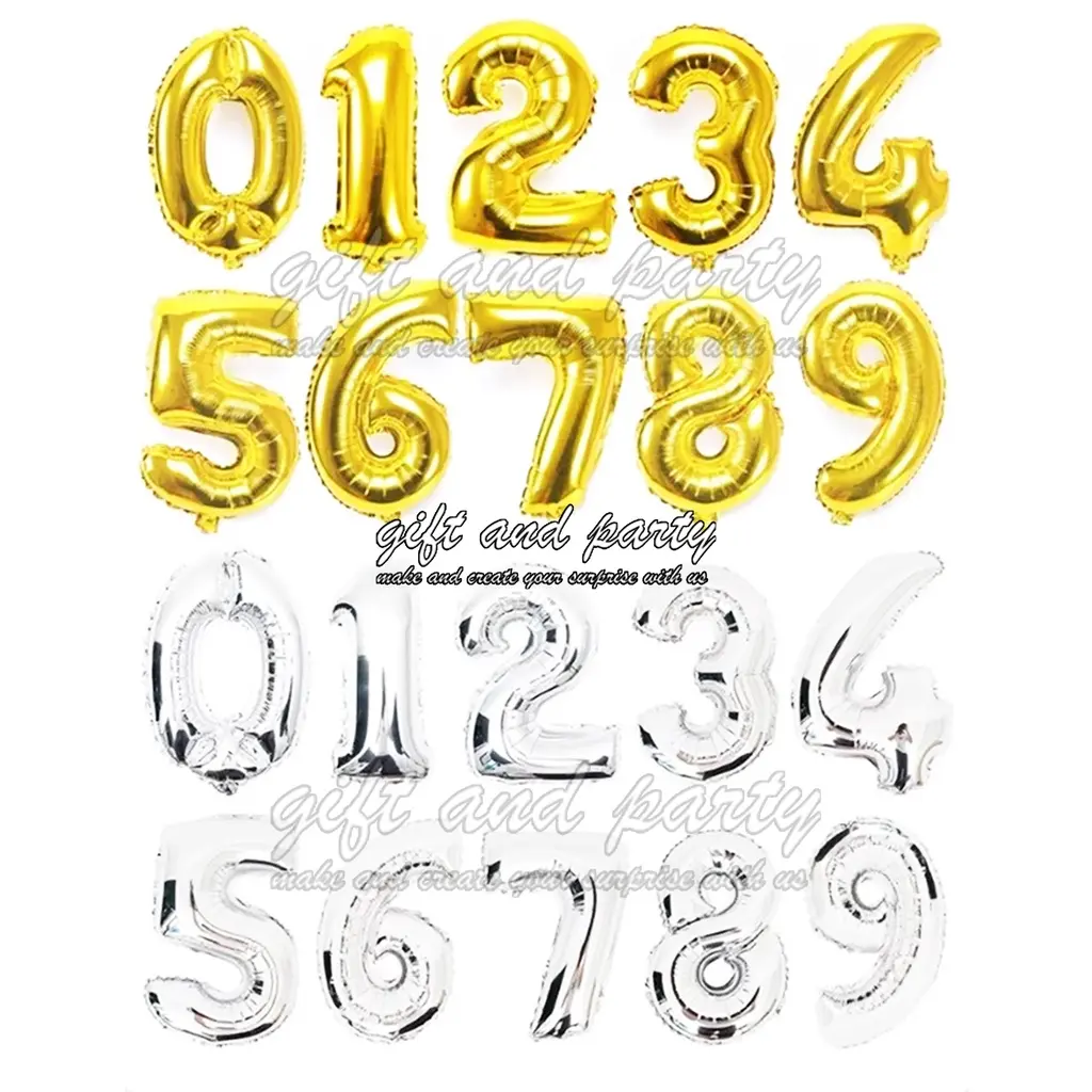 Balon Huruf / Balon Angka / Balon Foil Huruf / Balon Foil Angka / Balon Foil Huruf Angka