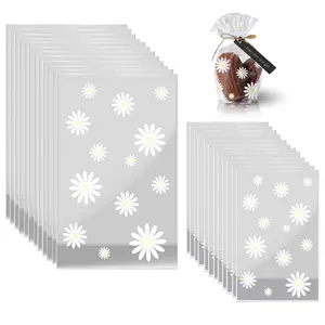 100pcs/50pcs Kantong Plastik Cookies Standing Goodie Bag Untuk Kue Kering Cupcake